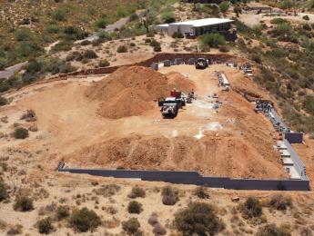 After enduring a 32-week permitting process, the Desert Comfort project team set out to excavate the site, mindful of environmentally sensitive soils, plants, and watersheds.